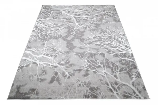 JednoduchýmodernýkoberecsivejfarbysbielymmotívomŠírka:80cm|Dĺžka:150cm56542_115443