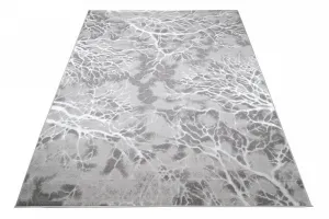 JednoduchýmodernýkoberecsivejfarbysbielymmotívomŠírka:80cm|Dĺžka:150cm56542_115443