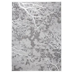 JednoduchýmodernýkoberecsivejfarbysbielymmotívomŠírka:80cm|Dĺžka:150cm56542_115443