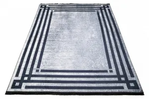 SivýtrendovýkoberecsprotišmykovouúpravouageometrickýmvzoromŠírka:140cm|Dĺžka:200cm56704_116014