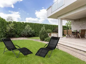 MultiGarden Zahradní lehátko BLUEMA černé