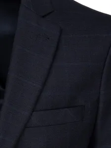 Štýlové pánske sako s károvaným vzorom modré