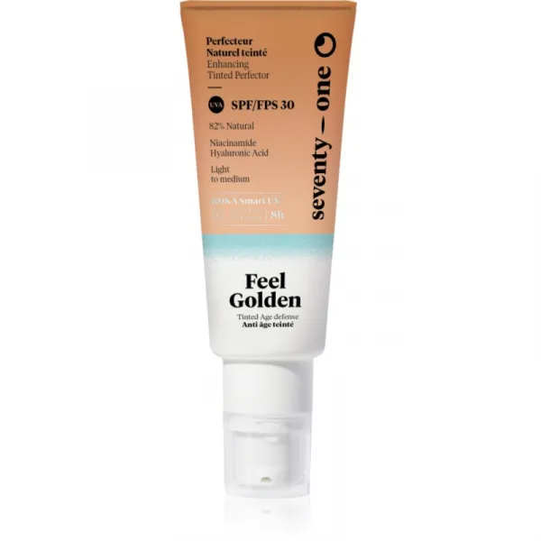 SeventyOne Feel Golden SPF30 tónovací opaľovací fluid na tvár SPF 30 40 ml