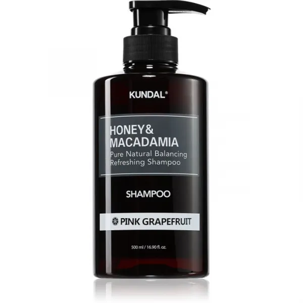 KUNDAL Honey & Macadamia Pink Grapefruit prírodný šampón pre suché a poškodené vlasy 500 ml