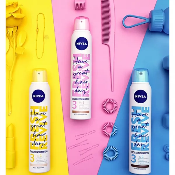 NIVEA Fresh Revive suchý šampón pre zväčšenie objemu Light Tones 200 ml