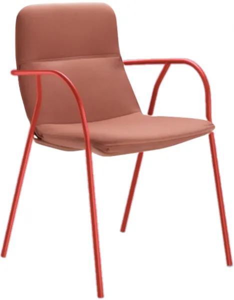 LD SEATING Konferenčné kreslo FLEXI LIGHT, CHL-N14, signálna červená podnož