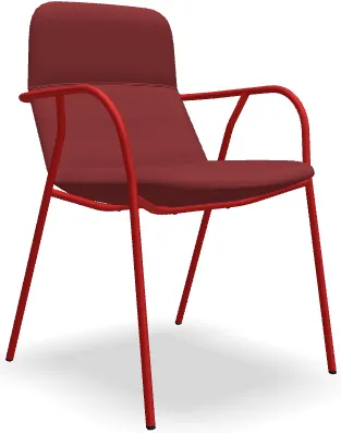 LD SEATING Konferenčné kreslo FLEXI LIGHT, CHL-N14, signálna červená podnož