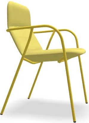 LD SEATING Konferenčné kreslo FLEXI LIGHT, CHL-N15, žltá podnož