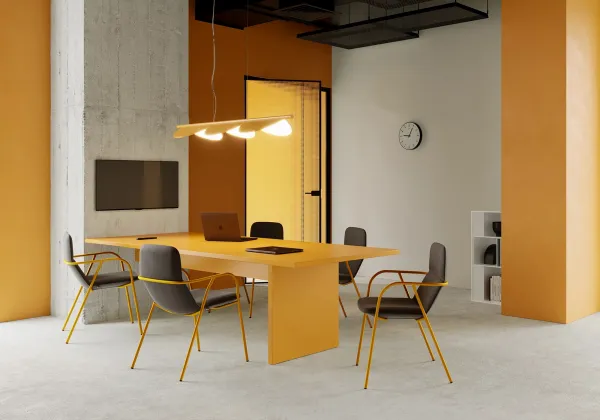 LD SEATING Konferenčné kreslo FLEXI LIGHT, CHL-N15, žltá podnož