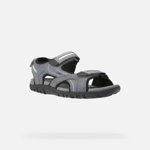 Geox UOMO SANDAL Pánske sandále, sivá, veľkosť