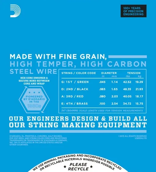 D'Addario ESXL170 Double Ball