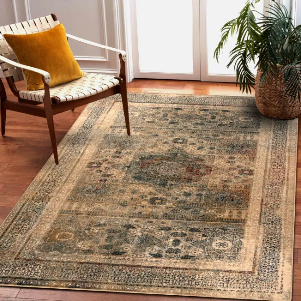 Koberec OMEGA MAMLUK Rozeta vintage krémový