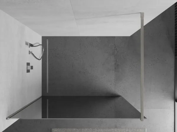 MEXEN/S - Kioto Sprchová zástena WALK-IN 70 x 200, zrkadlové 8 mm, nikel kefovaná 800-070-101-97-50