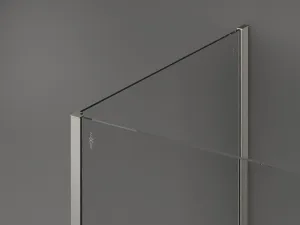 MEXEN/S - Kioto Sprchová zástena WALK-IN 100 x 75, transparent, nikel kefovaná 800-100-212-97-00-075