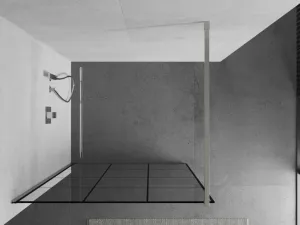 MEXEN/S - Kioto Sprchová zástena WALK-IN 120 x 200, čierny vzor 8 mm, nikel kefovaná 800-120-101-97-77