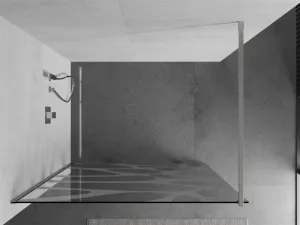 MEXEN/S - Kioto Sprchová zástena Walk-in 70 x 200, biely vzor 8 mm, nikel kartáčovaná 800-070-101-97-97