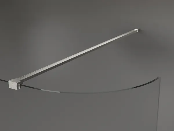MEXEN/S - Kioto Sprchová zástena WALK-IN 100 x 200, transparent 8 mm, nikel kartáčovaný 800-100-101-97-06