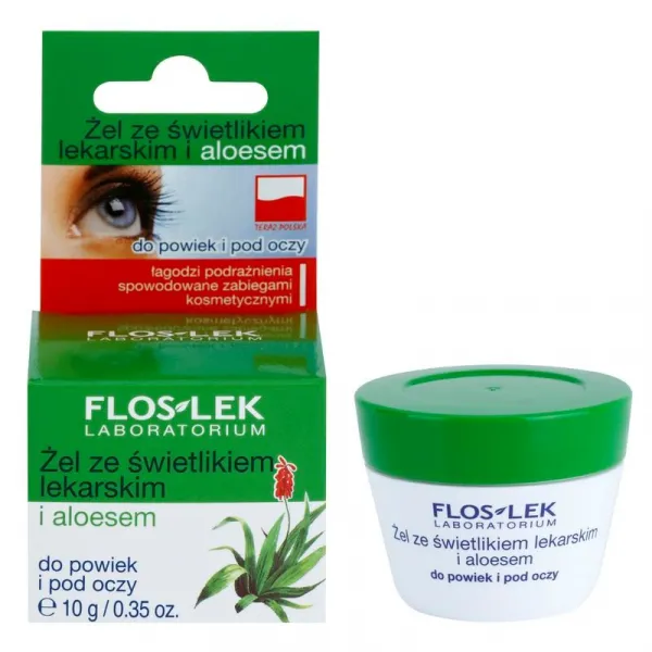 FlosLek Laboratorium Eye Care gél na očné okolie s očiankou a aloe vera 10 g