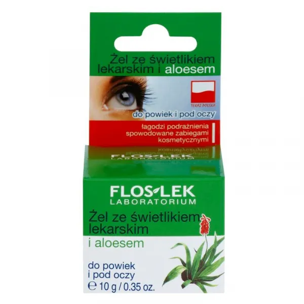 FlosLek Laboratorium Eye Care gél na očné okolie s očiankou a aloe vera 10 g