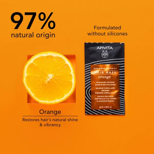Apivita Express Beauty Hair mask Shine Orange revitalizačná maska na vlasy 20 ml