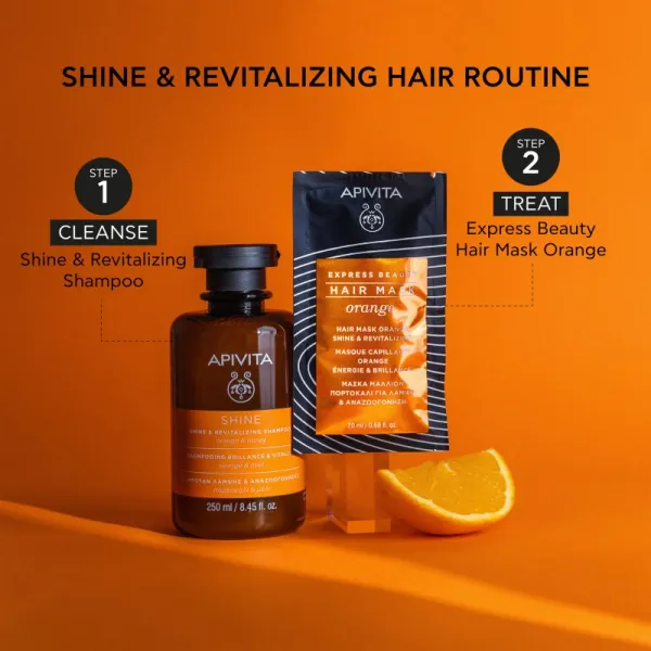 Apivita Express Beauty Hair mask Shine Orange revitalizačná maska na vlasy 20 ml