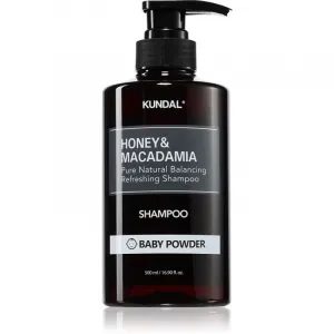 KUNDAL Honey & Macadamia Baby Powder prírodný šampón pre suché a poškodené vlasy 500 ml