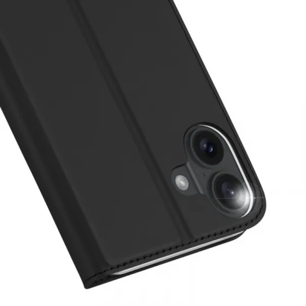 Dux Ducis Skin Pro knižkové puzdro na iPhone 16, čierne