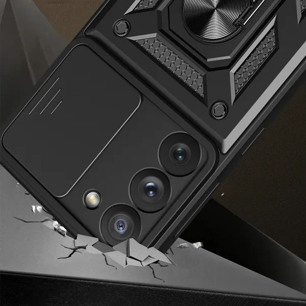 MG Hybrid Armor Camshield kryt na Samsung Galaxy A54 5G, čierny