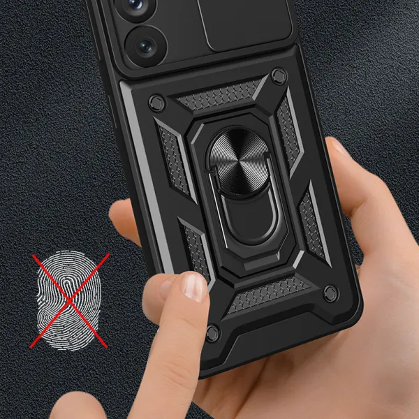 MG Hybrid Armor Camshield kryt na Samsung Galaxy A54 5G, čierny