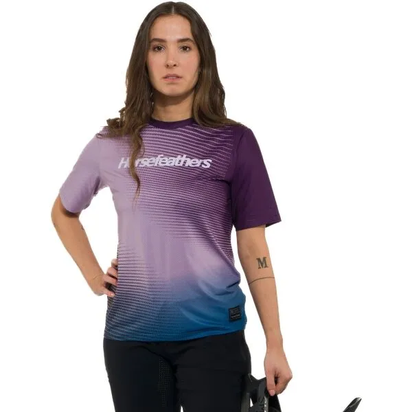 HORSEFEATHERS Dámsky bike dres Quantum - iris fade out PINK velikost M