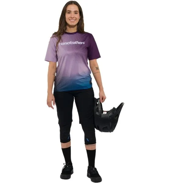 HORSEFEATHERS Dámsky bike dres Quantum - iris fade out PINK velikost M