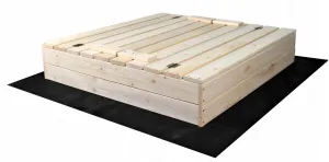 Profitent Uzatvárateľné pieskovisko s lavičkami 100x100cm + agrotextília+krycia plachta