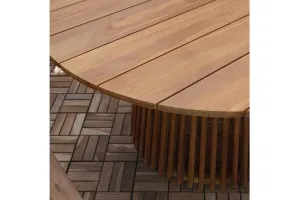 Norddan Dizajnový záhradný stôl Callum 120 cm teak