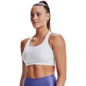 Dámska tréningová športová podprsenka UNDER ARMOUR Crossback Mid Bra-WHT