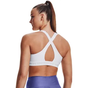 Dámska tréningová športová podprsenka UNDER ARMOUR Crossback Mid Bra-WHT