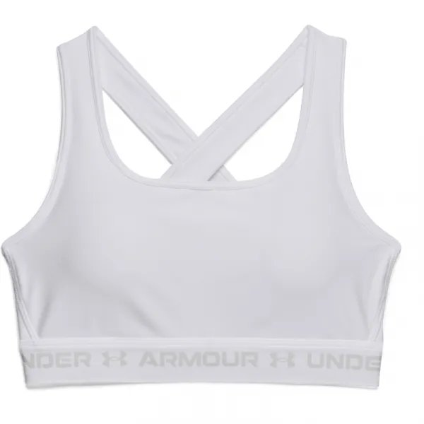 Dámska tréningová športová podprsenka UNDER ARMOUR Crossback Mid Bra-WHT