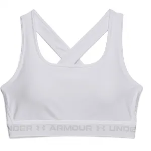 Dámska tréningová športová podprsenka UNDER ARMOUR Crossback Mid Bra-WHT