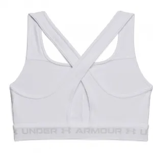 Dámska tréningová športová podprsenka UNDER ARMOUR Crossback Mid Bra-WHT