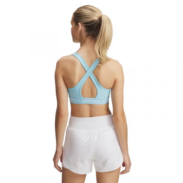 Dámska tréningová športová podprsenka UNDER ARMOUR Crossback Mid Bra-BLU