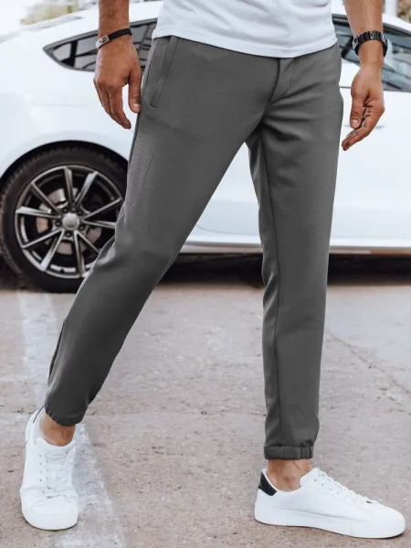Pánske joggery v elegantnom prevedení šedé