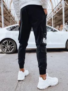 Štýlové kapsáčové joggery čierne