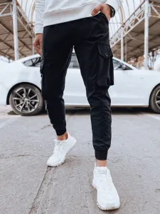 Štýlové kapsáčové joggery čierne