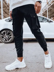 Štýlové kapsáčové joggery čierne