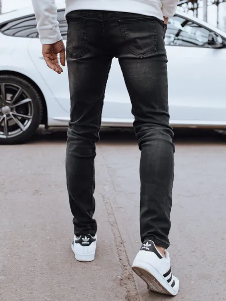 Trendy jeansy s lebkami čierne