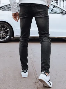 Trendy jeansy s lebkami čierne