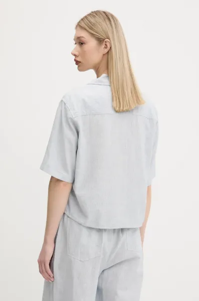 Košeľa s prímesou ľanu Tommy Jeans