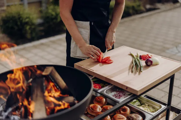 FIRE KITCHEN s BOWL 57 + 2x Plancha + drôt. podstava - Höfats