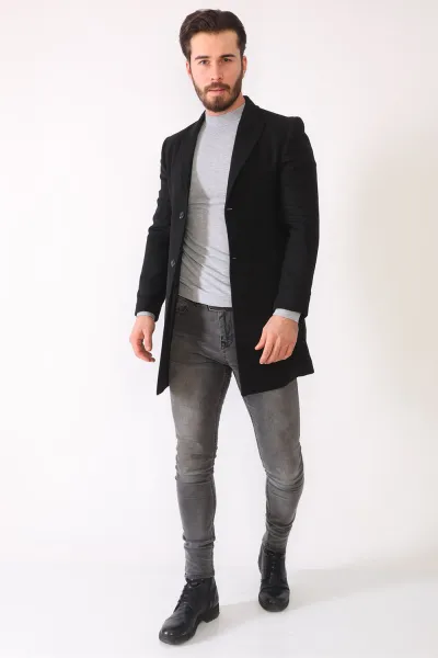 PLT8398 DEWBERRY MEN'S COAT-BLACK