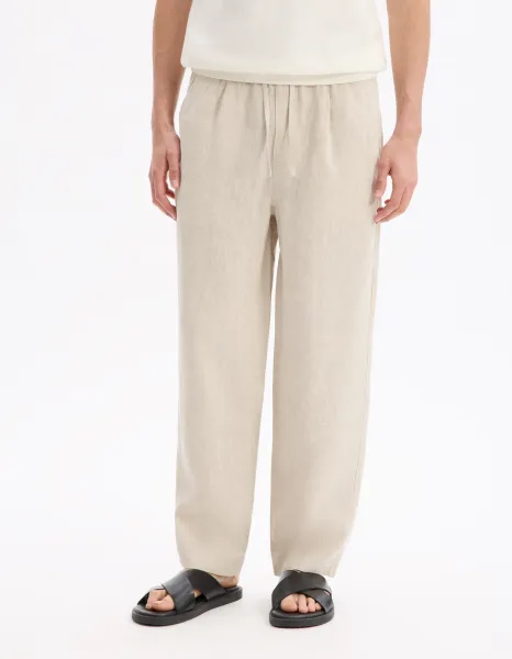 Celio Linen Trousers Lolinos - Mens