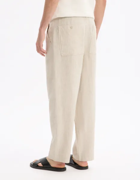 Celio Linen Trousers Lolinos - Mens